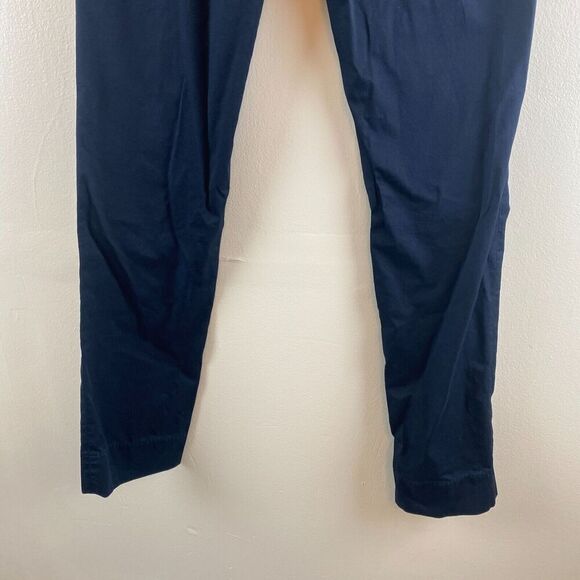 L'Estrange London The 24 Hour Trouser Slim-Fit Chino Pants Men size XS Navy Blue - Picture 8 of 14
